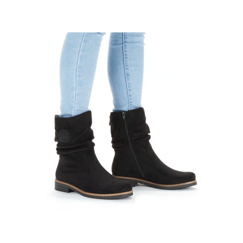 Rieker Artikelnummer 73560-00 Rieker Damen Kurzstiefel graphitschwarz Fabrikverkauf