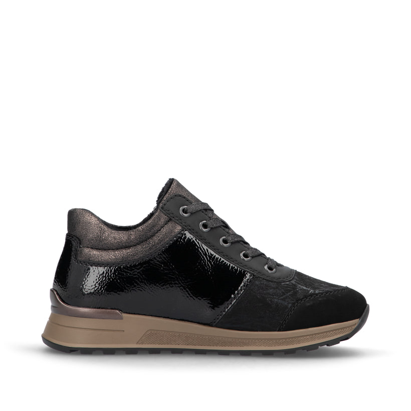 Rieker Artikelnummer N1407-00 Rieker Damen Schnürschuhe asphaltschwarz Kostenloser Versand