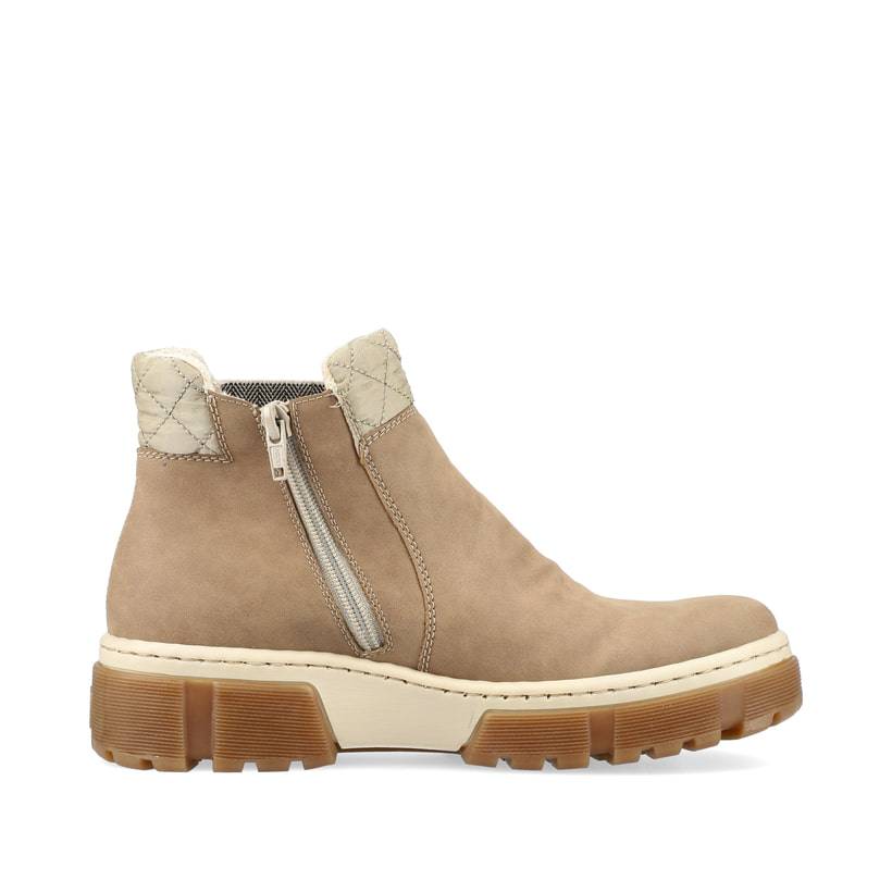 Rieker Artikelnummer X8674-64 Rieker Damen Chelsea Boots cremebeige Limitierter Zeitrabatt
