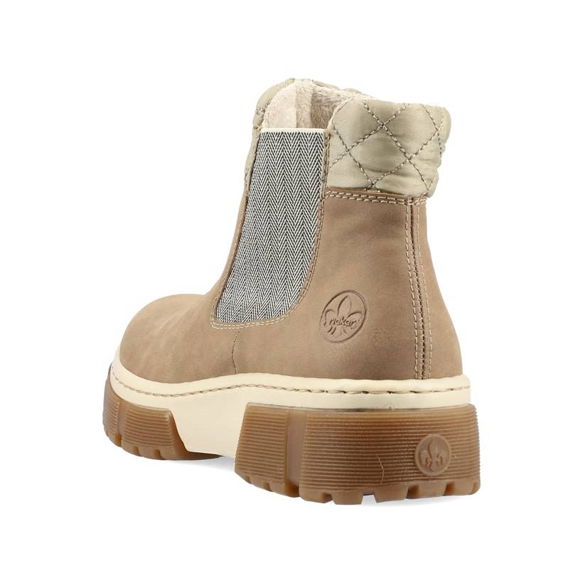 Rieker Artikelnummer X8674-64 Rieker Damen Chelsea Boots cremebeige Limitierter Zeitrabatt