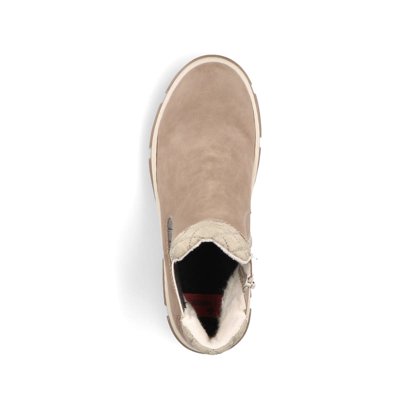 Rieker Artikelnummer X8674-64 Rieker Damen Chelsea Boots cremebeige Limitierter Zeitrabatt