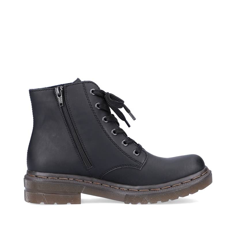 Rieker Artikelnummer 78240-00 Rieker Damen Schnürstiefel carbonschwarz Sonderangebot