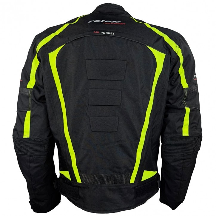 Roleff RO548 - kurze Motorradjacke in Neongelb mit Klimamembrane & Belüftung Große Rabatte