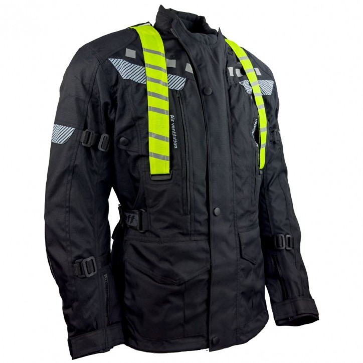 Roleff RO773 - Motorradjacke mit abnehmbarer Neon-Weste VIP-Rabatte