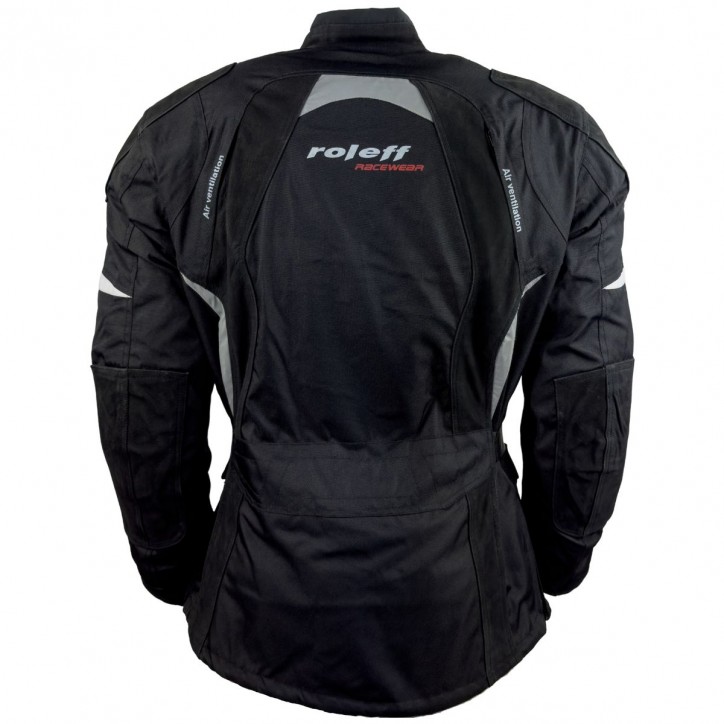Roleff RO594 - Motorradjacke in Schwarz mit Nubukleder Applikationen Super Sparpreis