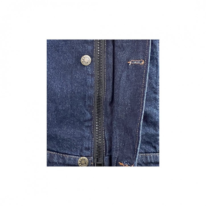 Roleff RO1515 - Blau/Stonewashed - Klassische Jeans Motorradjacke mit Aramidverstärkung Kostenlose Rückgabe
