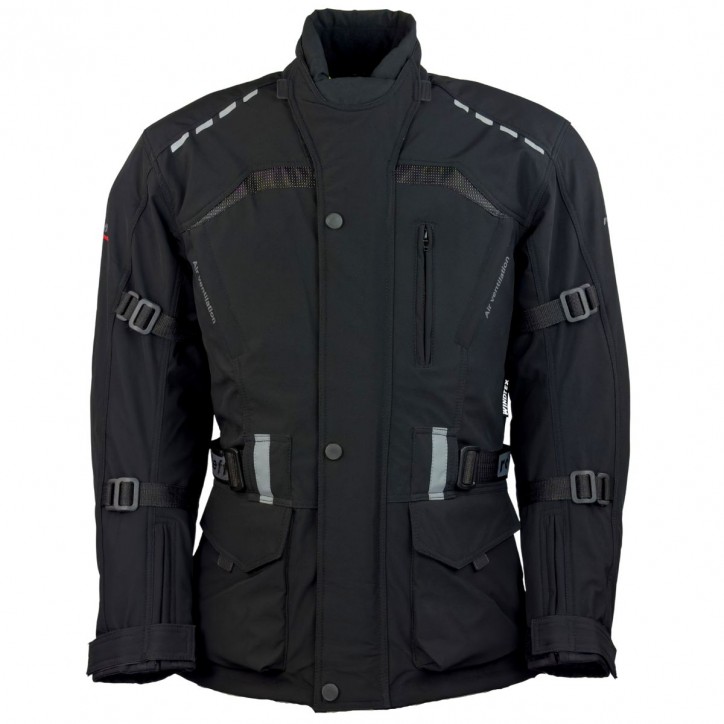 Roleff RO1512 - Schwarze Softshell Motorradjacke Letzte 2 Tage