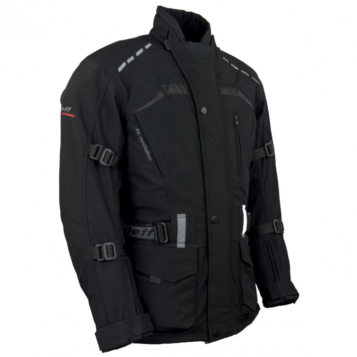 Roleff RO1512 - Schwarze Softshell Motorradjacke Letzte 2 Tage