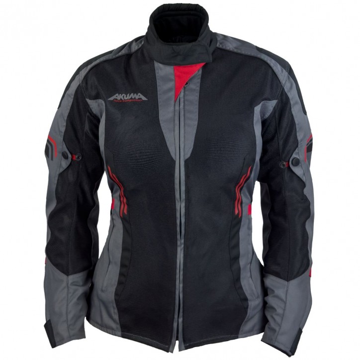 Roleff Akuma Sommer Damen Textiljacke 1.0 schwarz/anthrazit/rot Letzter Tag