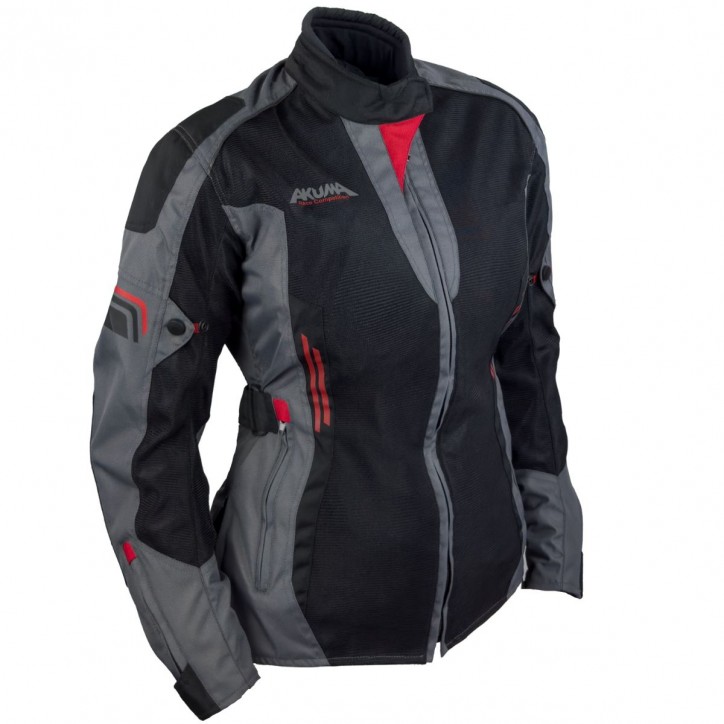 Roleff Akuma Sommer Damen Textiljacke 1.0 schwarz/anthrazit/rot Letzter Tag