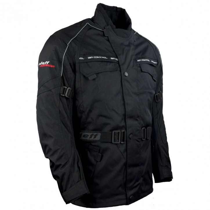 Roleff RO700 - lange Textil Motorradjacke Reno -schwarz Zeitbegrenzte Promotion