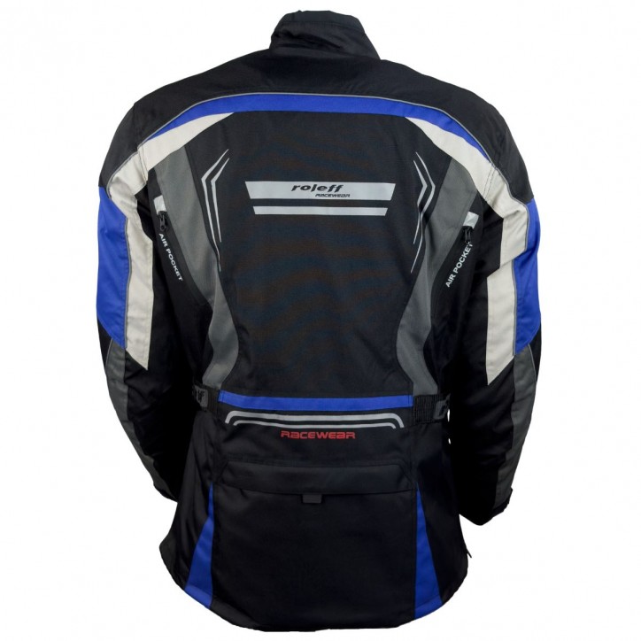 Roleff RO15112 - Motorradjacke in Schwarz / Grau / Weiß / Blau Nur noch ein Tag übrig