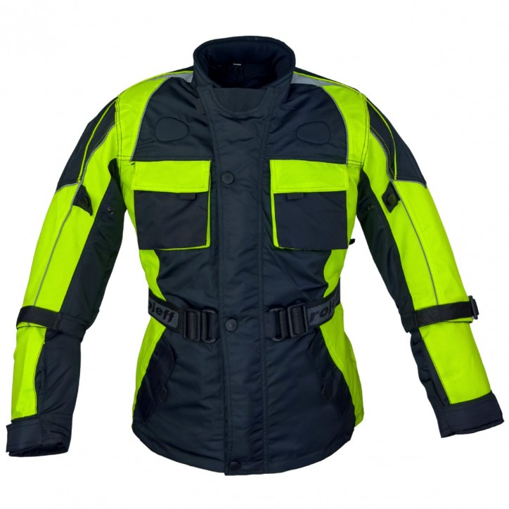Roleff RO433K Motorradjacke für Kinder, neongelb Speichern exportieren