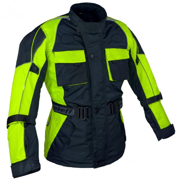 Roleff RO433K Motorradjacke für Kinder, neongelb Speichern exportieren