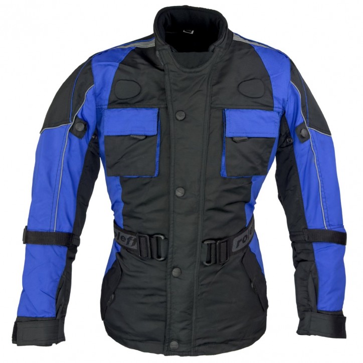 Roleff RO431K Kinder- Motorradjacke, CE-Protektoren, blau Im Verkauf