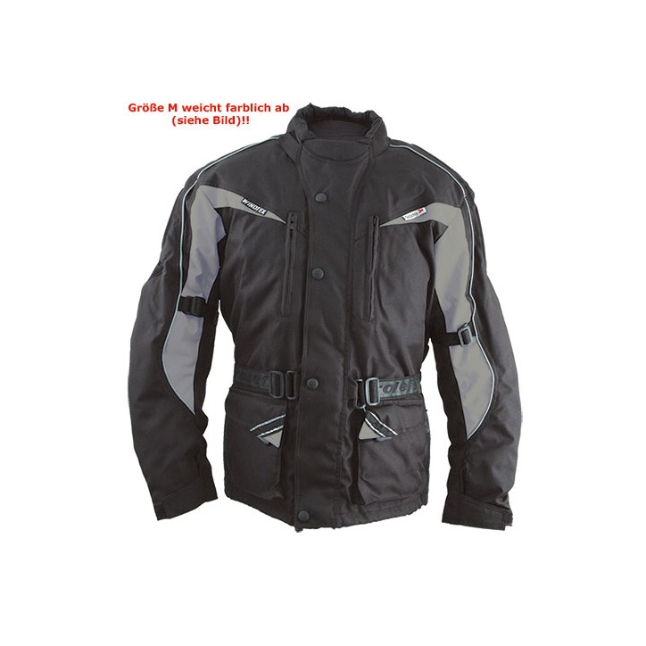 Roleff RO10003 - Motorradjacke in Schwarz / Grau Schlussverkauf