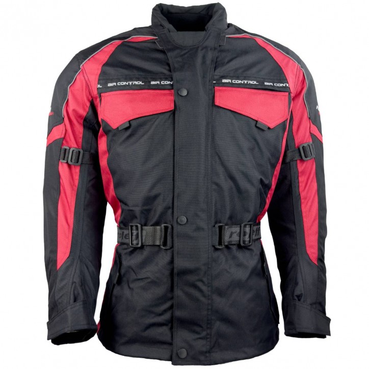 Roleff RO703 - Motorradjacke in Schwarz / Rot Günstiger Verkauf