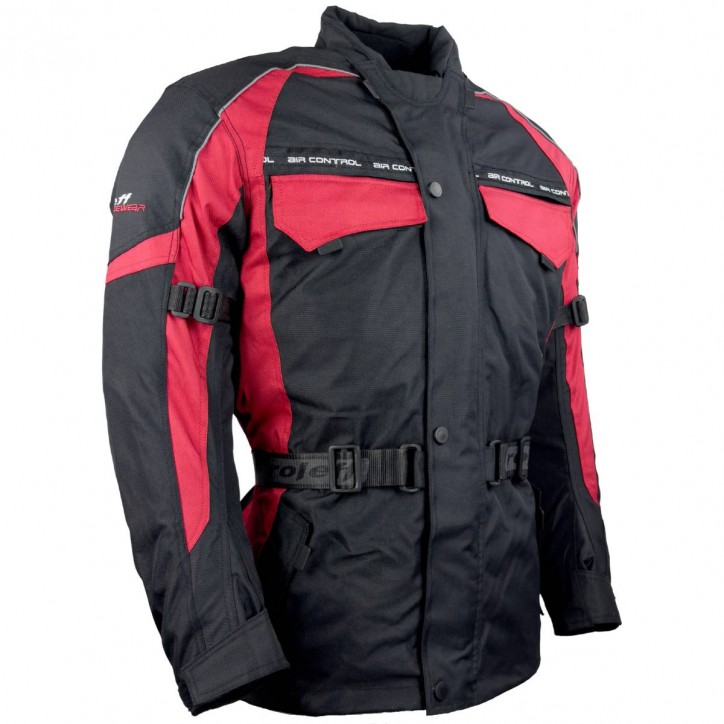 Roleff RO703 - Motorradjacke in Schwarz / Rot Günstiger Verkauf