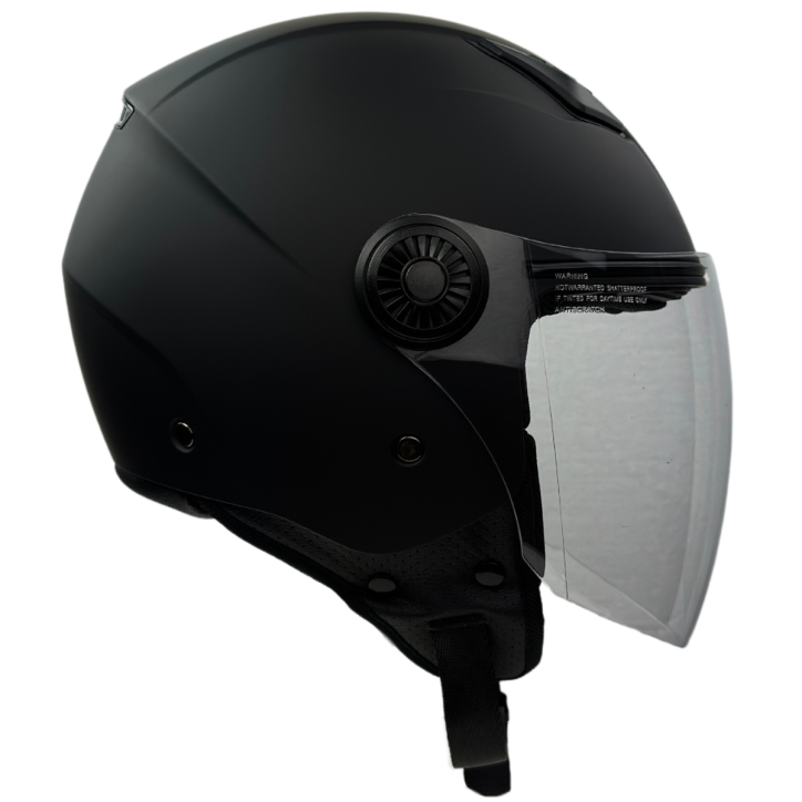Roleff RR10801 - Römer Jethelm - Motorradhelm, mattschwarz Fabrikpreis