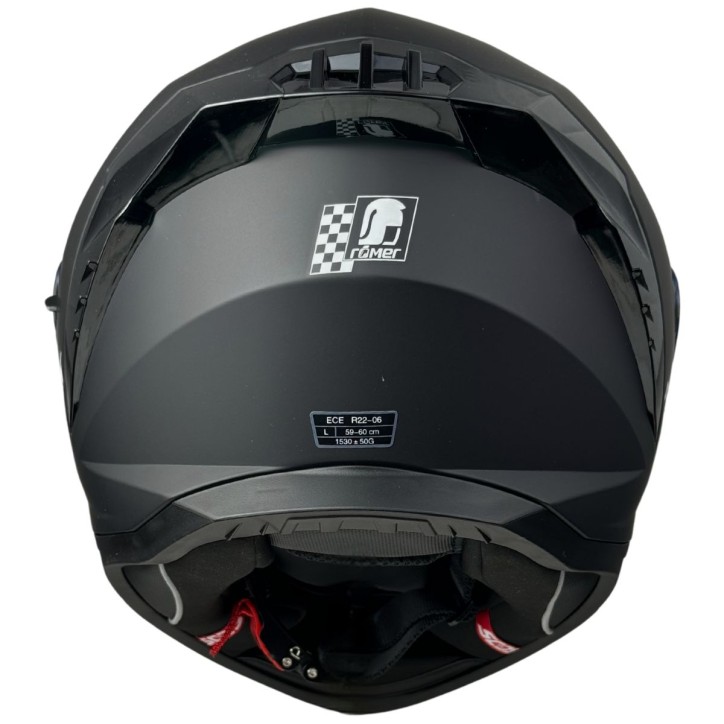 Roleff RR20170 - Römer Motorradhelm - Integralhelm mit Sonnenvisier, schwarzmatt Rabatt