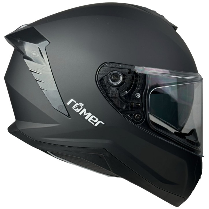 Roleff RR20170 - Römer Motorradhelm - Integralhelm mit Sonnenvisier, schwarzmatt Rabatt