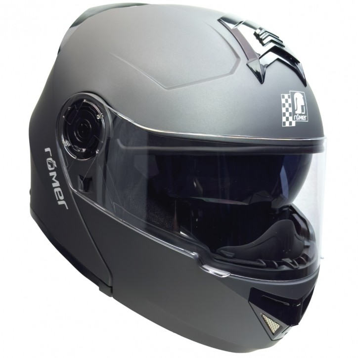 Roleff RO20056 - Klapphelm mit integriertem Sonnenvisier in Titanium Begrenztes Angebot