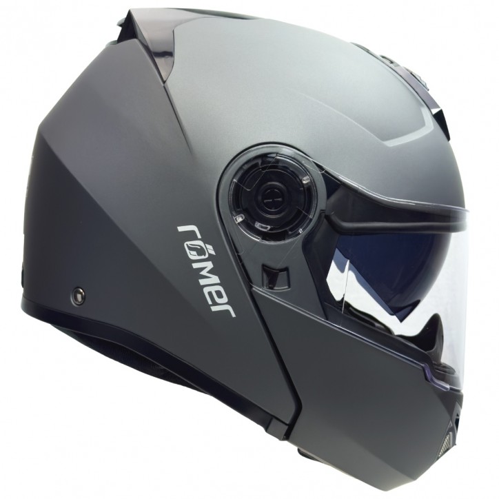 Roleff RO20056 - Klapphelm mit integriertem Sonnenvisier in Titanium Begrenztes Angebot
