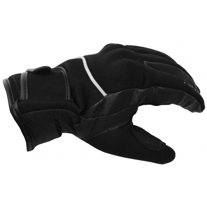 Roleff RO20 - Schwarze Leder/Textil Motorradhandschuhe Saisonschlussverkauf