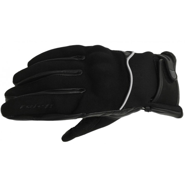 Roleff RO20 - Schwarze Leder/Textil Motorradhandschuhe Saisonschlussverkauf