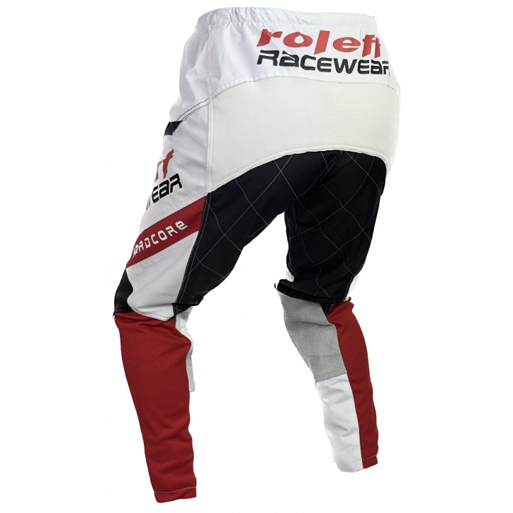Roleff RO872 - MX Hose weiss/rot Motocross- Hose Neueste Mode