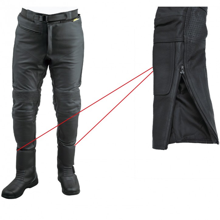 Roleff RO16 - Stiefel- Motorradhose aus hochwertigem Rind-Nappaleder und kompletter Sicherheitsausstattung Bestseller