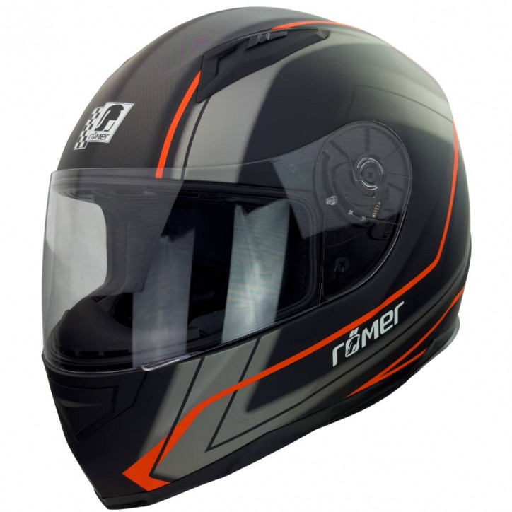 Roleff RO201705 - Integralhelm in Schwarz, Orange