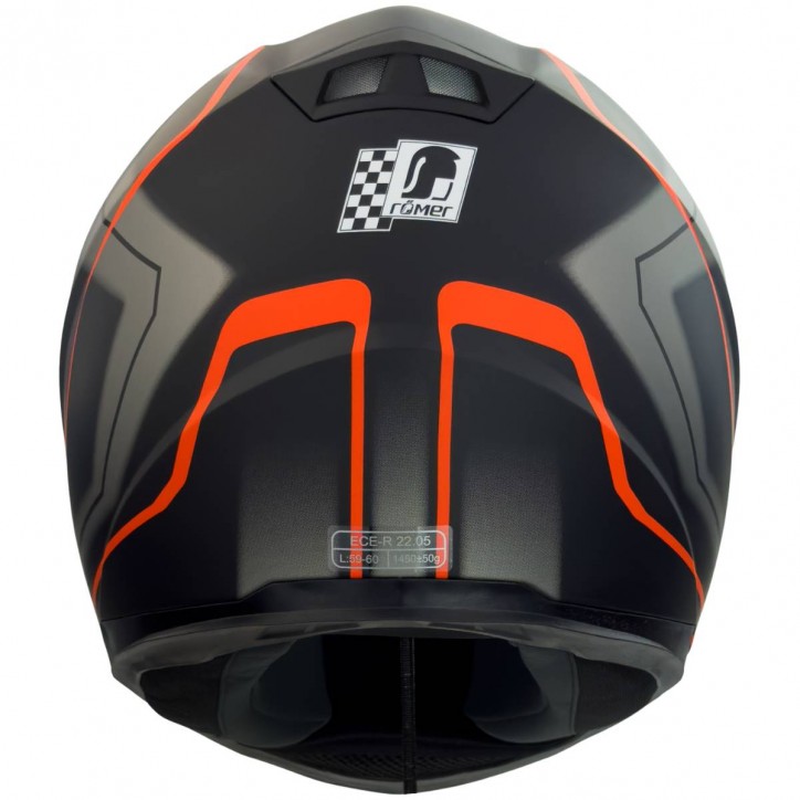 Roleff RO201705 - Integralhelm in Schwarz, Orange Begrenzt auf 3 Tage
