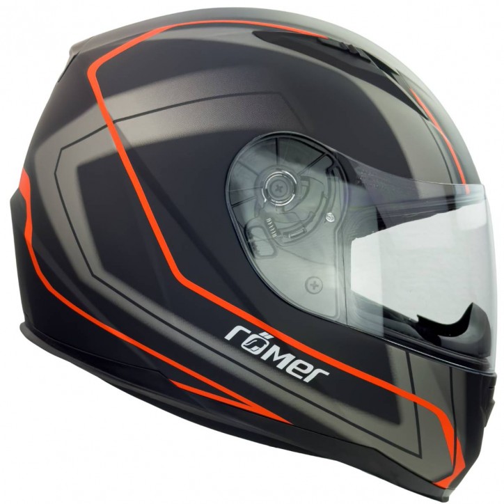 Roleff RO201705 - Integralhelm in Schwarz, Orange Begrenzt auf 3 Tage