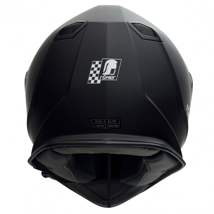 Roleff RO813 - Schwarzer Integralhelm mit Sonnenvisier Speichern exportieren