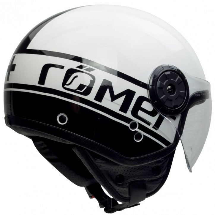 Roleff Motorrad- Jethelm - Hochglanz Lackierung & Pilotenvisier Black Friday Preise