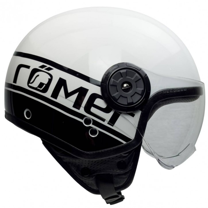 Roleff Motorrad- Jethelm - Hochglanz Lackierung & Pilotenvisier Black Friday Preise