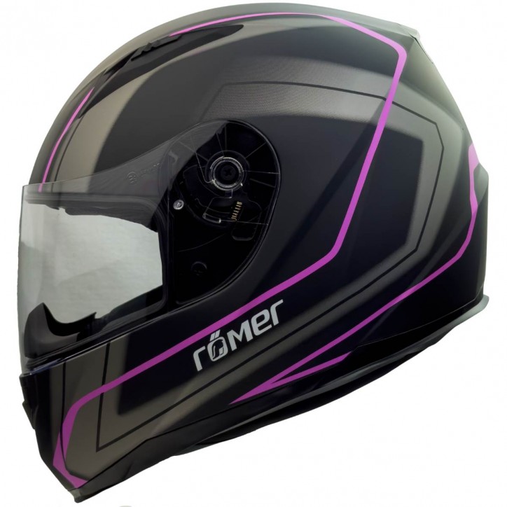 Roleff RO201707 - Integralhelm in Schwarz, Pink zollfrei