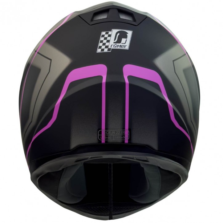 Roleff RO201707 - Integralhelm in Schwarz, Pink zollfrei