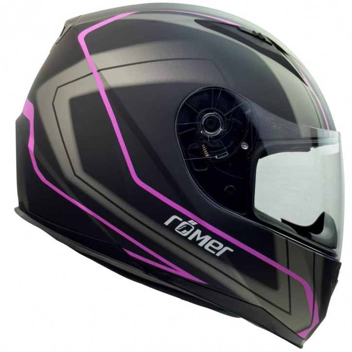 Roleff RO201707 - Integralhelm in Schwarz, Pink zollfrei