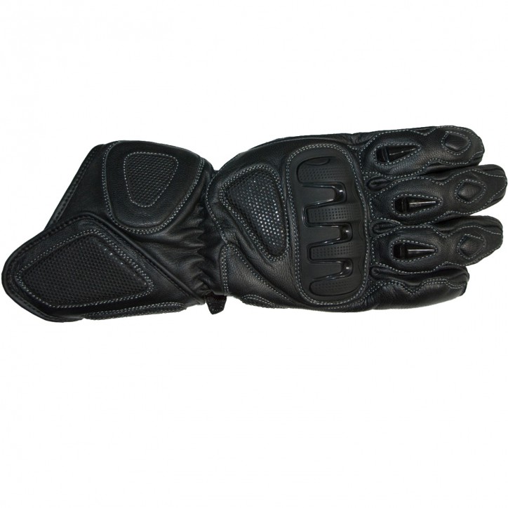 Roleff RO49 - leichter, langer Leder/Textil Motorradhandschuh mit Hartschalen Flash Sale