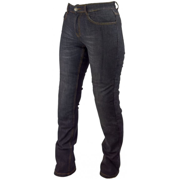 Roleff RO180 - schwarze Damen Motorradjeans mit Protektoren & extrem abriebfesten Aramid