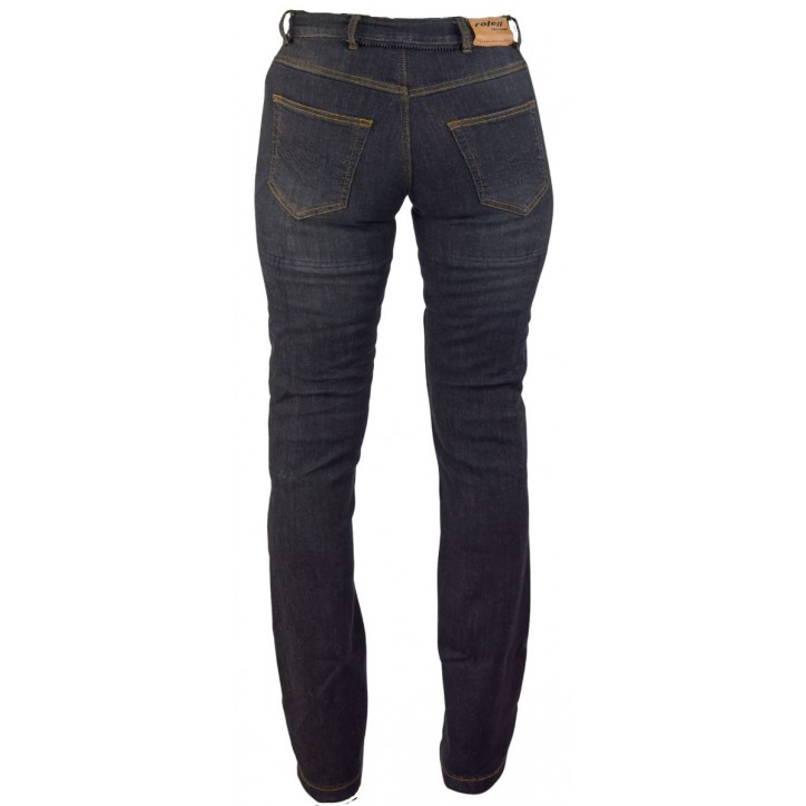 Roleff RO180 - schwarze Damen Motorradjeans mit Protektoren & extrem abriebfesten Aramid Vatertagsangebot