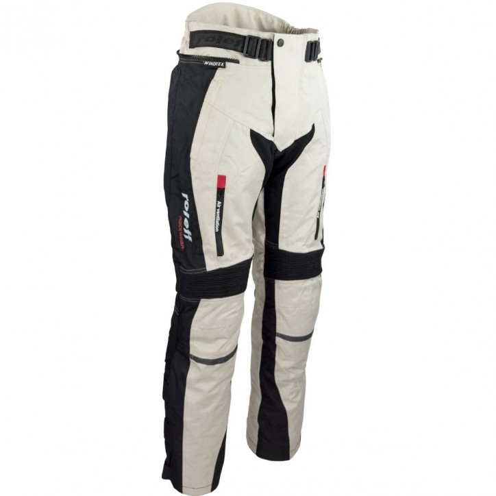 Roleff RO1524 - Helle Motorradhose mit Belüftungssystem und Stretch-Einsätzen Valentinstagsangebot