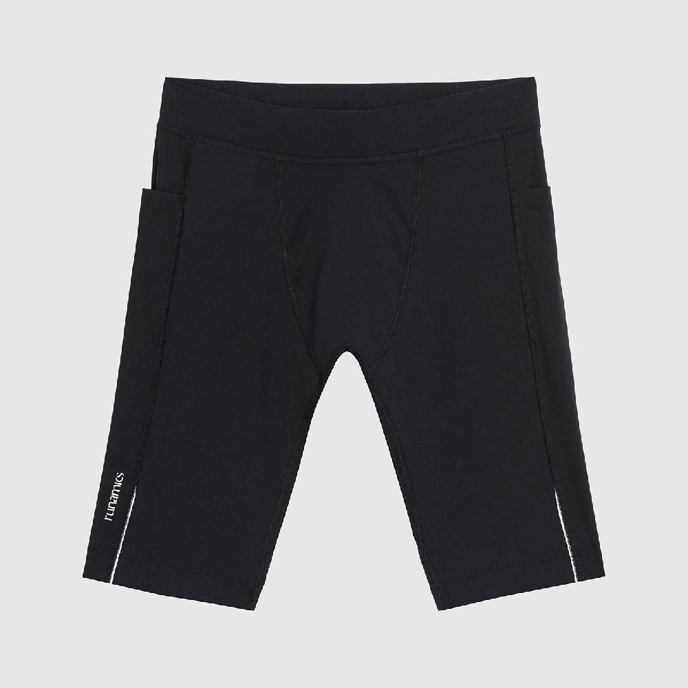 Runamics Kurze Lauftights Herren, schwarz, mit Tasche Räumungsverkauf
