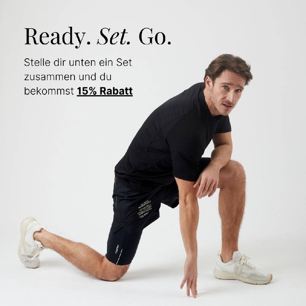 Runamics Kurze Lauftights Herren, schwarz, mit Tasche Räumungsverkauf