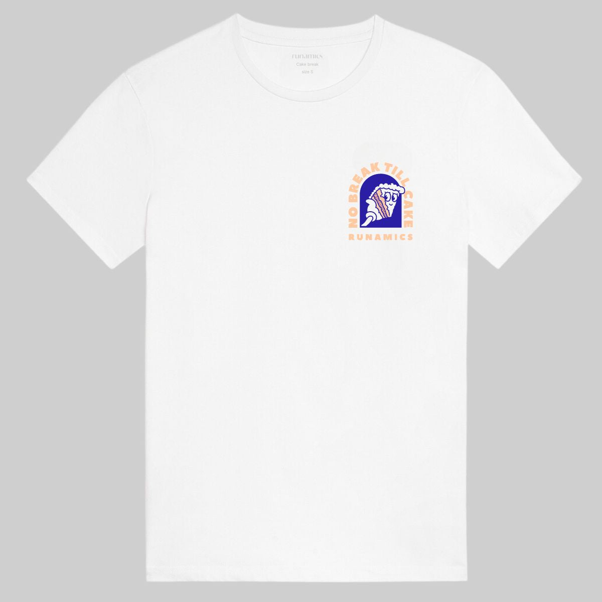 Runamics Cake Break T-Shirt, Biobaumwolle, unisex, weiß Riesige Ersparnisse