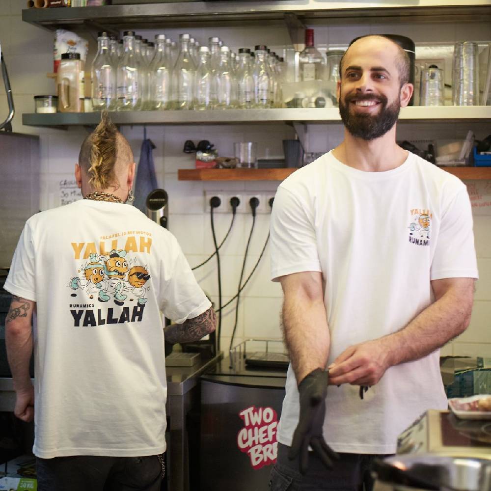 Runamics Yallah Yallah T-Shirt, Biobaumwolle, unisex, weiß VIP-Rabatte