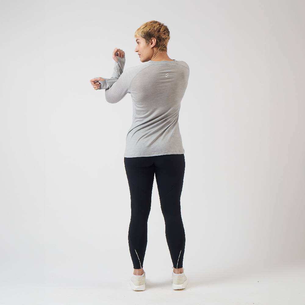 Runamics Merino Running Longsleeve Damen, grau Zeitbegrenzte Promotion