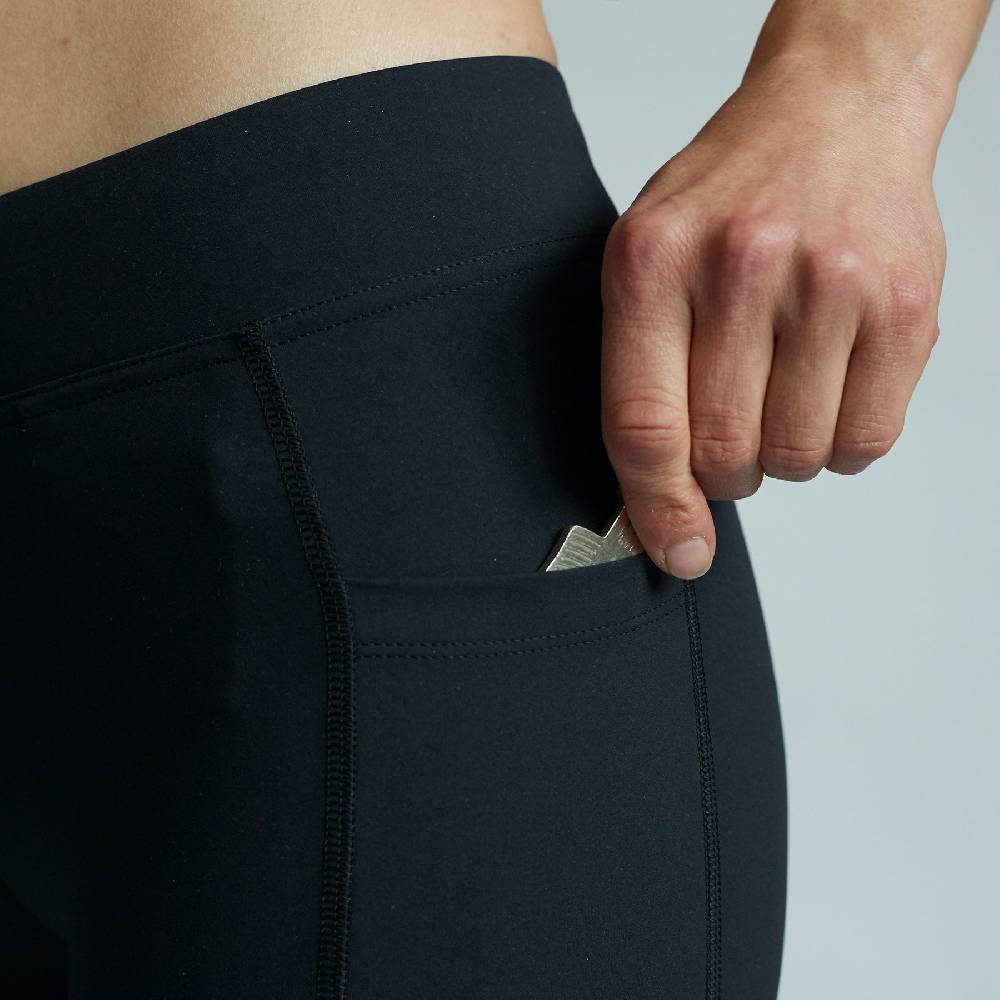 Runamics Kurze Lauftights Damen, schwarz, mit Tasche Nur für heute